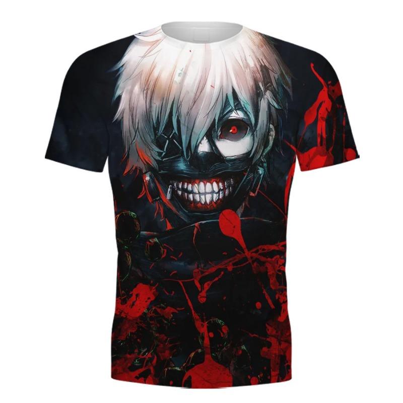 3D Printed Short Sleeved T-shirt Ghoul Men's Women's Summer Casual T-shirt Short Sleeved Shirt