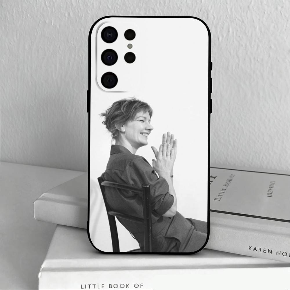 German Actress Sandra Huller   Phone Case For Samsung S25,S24,S21,S22,S23,S30,Ultra,S20,Plus,Others Soft Black Cover