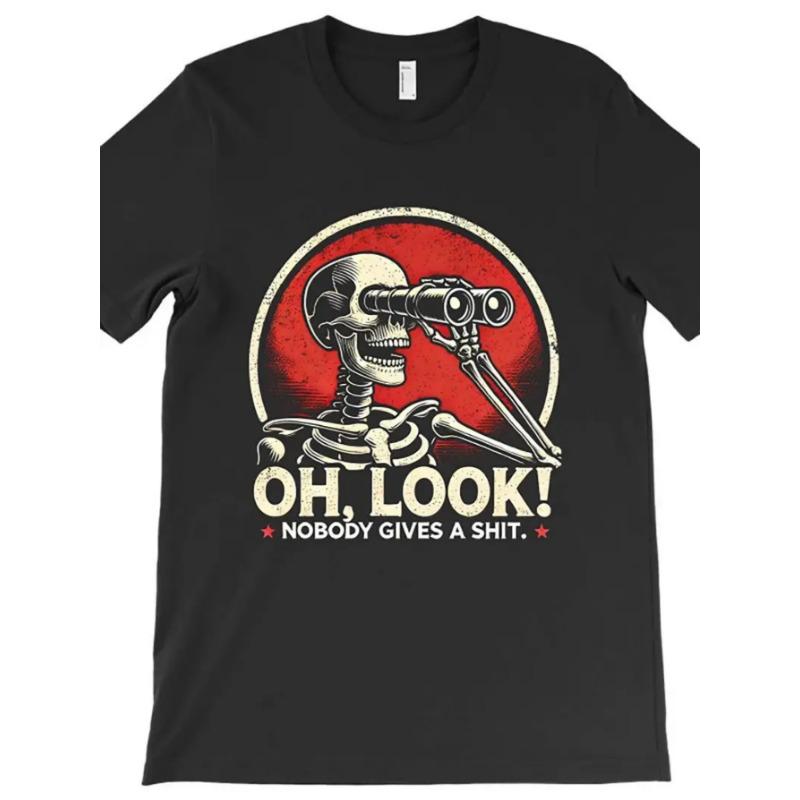 Fun printed T-shirt for men, casual street short sleeves S