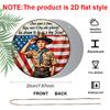 2D Flach, 1 Stück Rund Boy Scout Gruß USA Flagge Aluminium Hängeschild, Vintage Patriotisches Scout Traum Design, Rustikale Metall Wanddekoration, Perfekt für 4. Juli