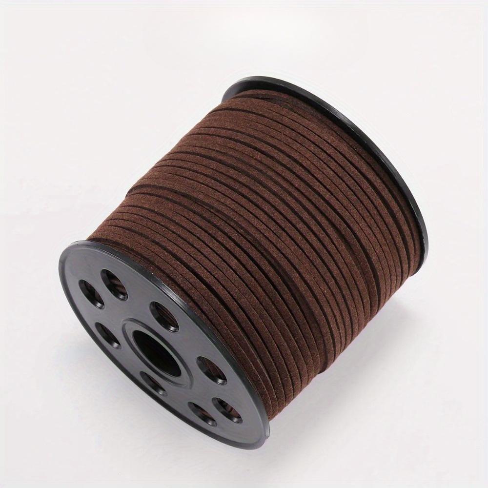 1 Rolle 10m Seil Flach Kunstwildleder Geflochtene Kordel Samt Leder Handgefertigte Schnur für DIY Schmuckherstellung Handarbeitsbedarf