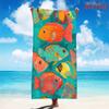 1pc Colorful Fish Pattern Beach Towel, Summer Coastal Style, Perfect for Yoga Diving Travel Vacation Bathroom Decor