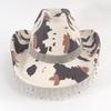 European and American milk print fringed hat milk hat western cowboy hat men's and women's party jazz hat