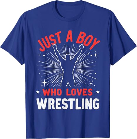 Just A Boy Who Loves Wrestling Boys  Kids Wrestler Boy TShirt Wrestling Lover  Fan Novelty Gifts Short Sleeve Blouses Tees