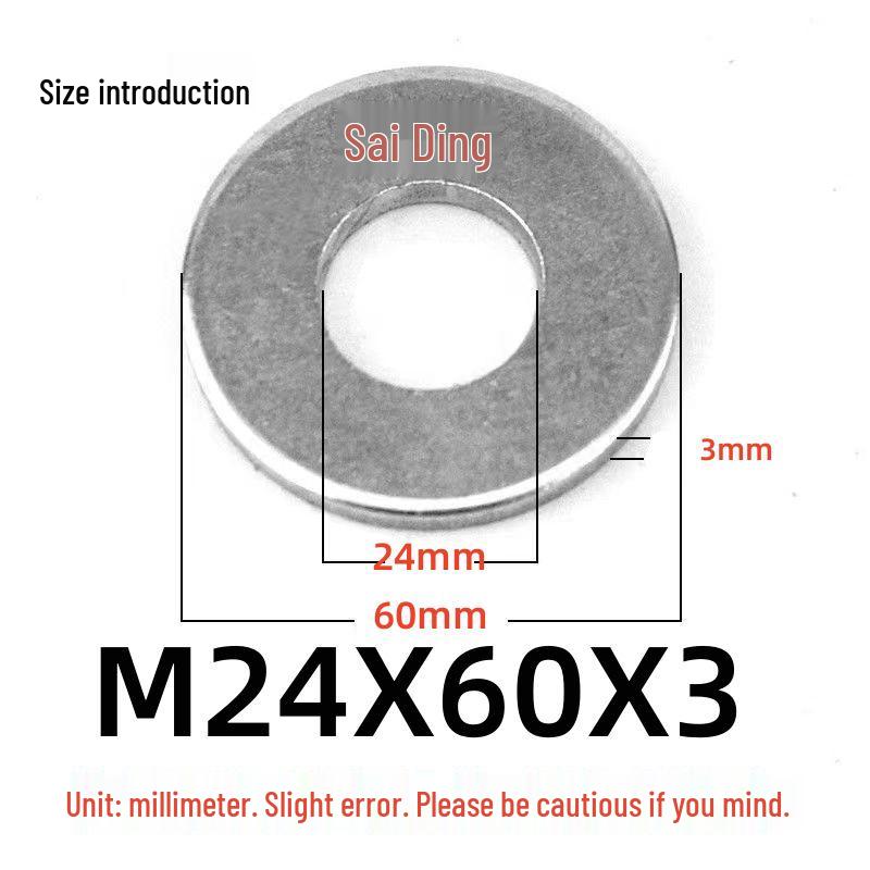 GB96 Zinc-Plated Iron Flat Washer 4.8 Grade, Oversized and Thickened with Hole