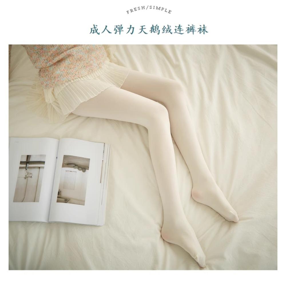 Adult Japanese Milk White Stockings Girl Loli Lolita Velvet Thin Bottom Pantyhose