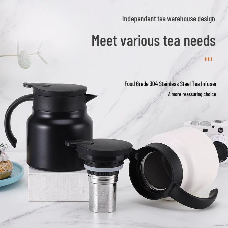 316 Stainless Steel Tea and Water Separation Insulated Pot - Large Capacity Stewed Tea Pot for Home or Office.