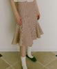 Green Butter Flare Stripe Skirt (Red)