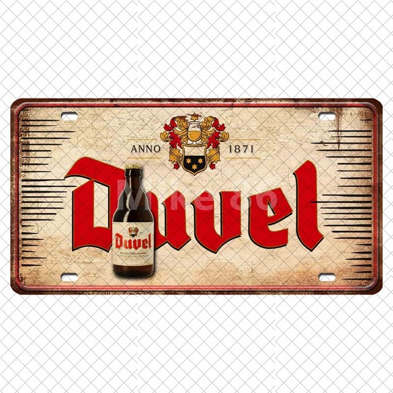 [ Mike86 ] Orval  Duvel Belgian Beer  Wine Painting Tin Poster Metal Sign Decoration DC-21 15*30 CM Home Decor
