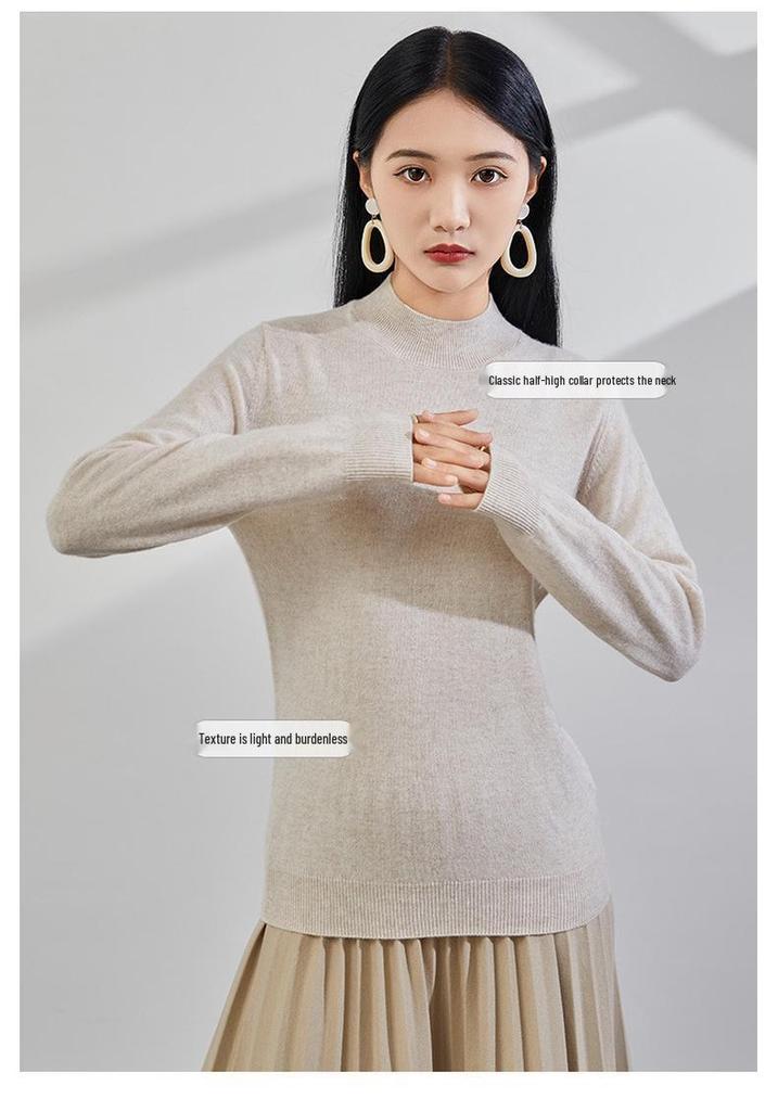 Women's Loose Cashmere Sweater - 2025 Autumn/Winter Fashion, Round Neck, Long Sleeve Knit Pullover.