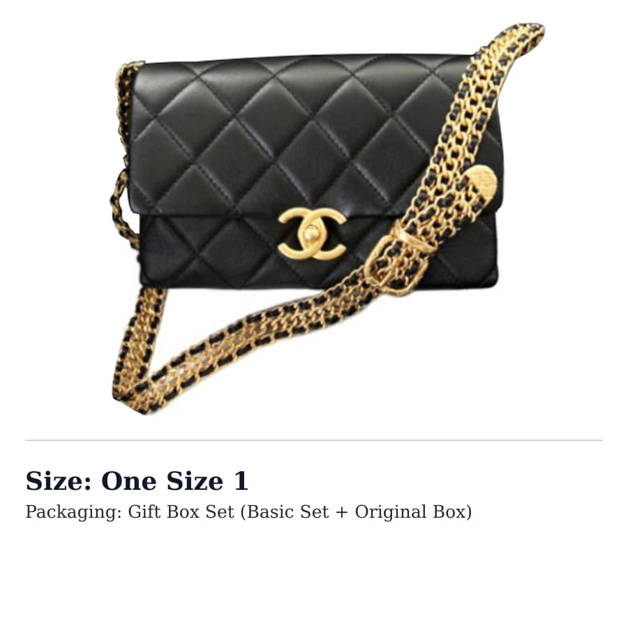 Chanel Calfskin Crossbody Bag, Shoulder Bag Mini Women's Black AS3984-B10671-94305