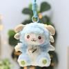 Soft Fluffy Lamb Plush Keychain with Necklace Durable Backpack Charm for Kids Birthday Holiday Souvenirs