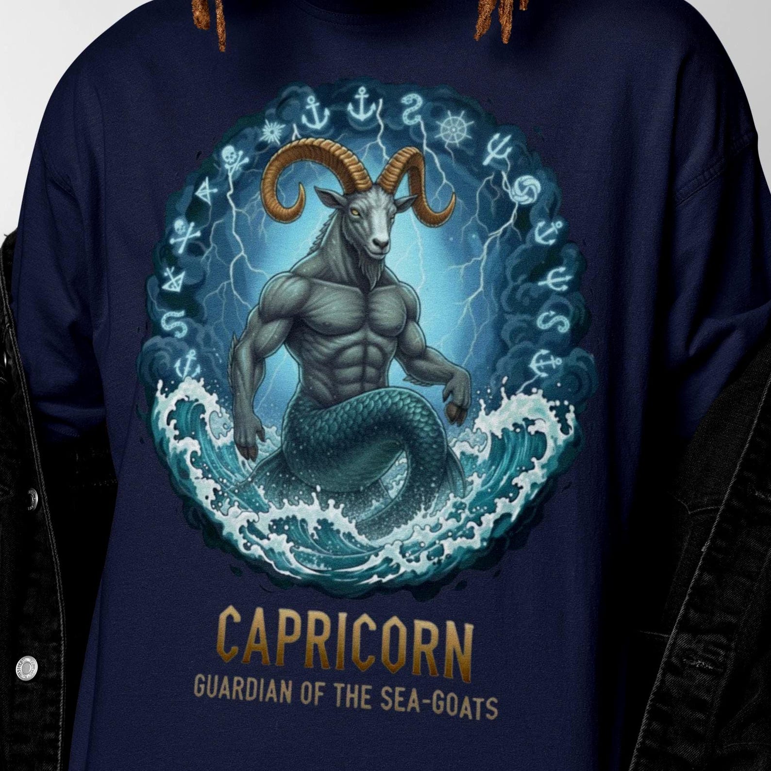 Capricorn Shirt | Vintage Capricorn Graphic Tee | Capricorn Sea Monster Top | Capricorn Mythological Creature XL
