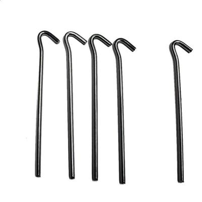 Triangular Tent Pegs, Set of 5, Galvanized Steel 30 Cm