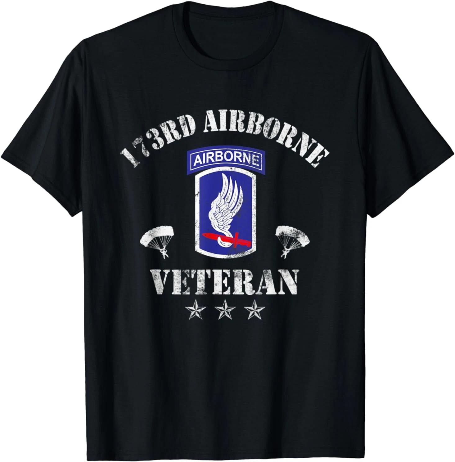 NEW 173rd Airborne Brigade U.S Flag Veteran Airborne Gift Idea Tee T-Shirt S-3XL M