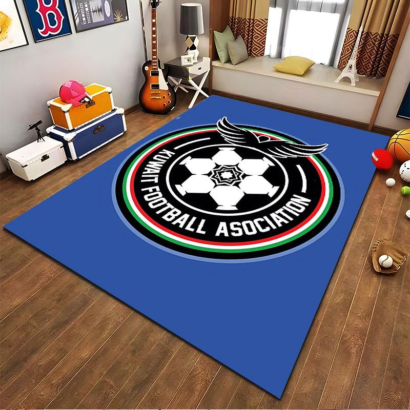 Kuwait Football Crest Carpet Suitable As a Non-slip Mat for the Living Room or Bedroom Sofa