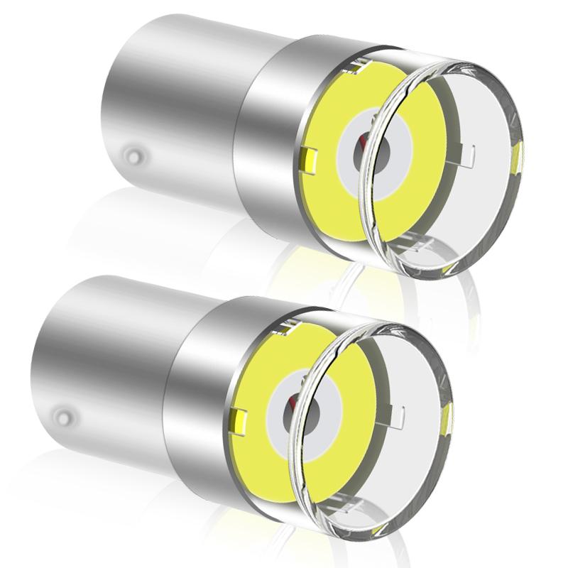 

2PCS 1156 1157 BAY15D P21w COB Turn Signal Brake Lights Reverse Headlights Clear Housing Highlighting Signal Light Universal 1156 ba15s P21W білий