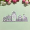 Şehir Evi Kesme Ölür Metal Stencil DIY Scrapbooking Albümü Kağıt Kartı Kabartma Zanaat Sanat Kalıp Kesim Bina Okul