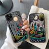 Art Painted Forest House Phone Case For iPhone 17 16e 16 15 14 13 12 11 Mini Pro Air Max X XR 7 8 Plus Matte Clear Back Cover