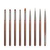 9PCS Nail Brush Liner DIY Painting Pen Manicure Acrylic Drawing Brush for Nail Art Design Nails Tip Display Painting Tool