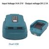 Battery Adapter with Led Work Light  For Makita 14.4V18V Li-on Battery with Dual USB  Type-c DC Port Emergency Power Supply