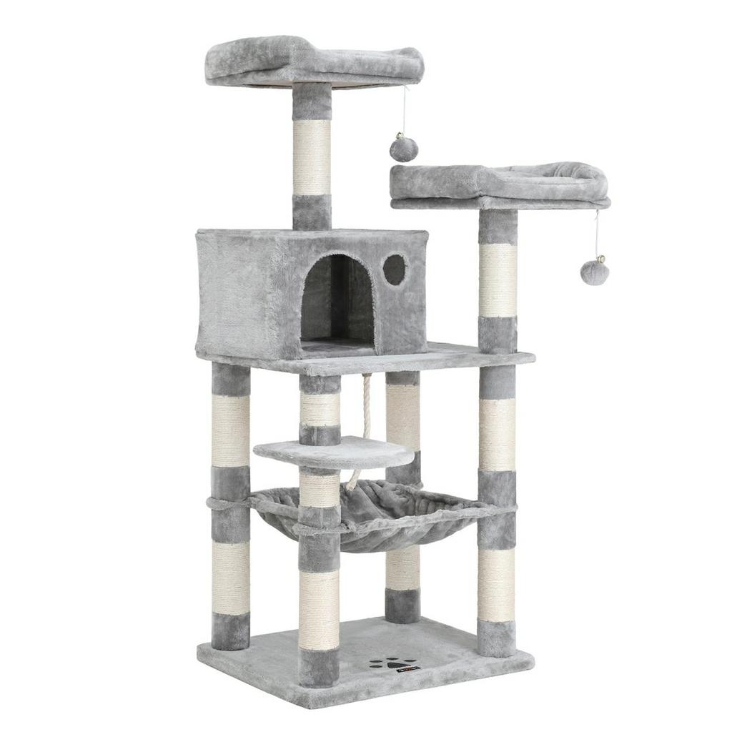 Light Gray Cat Tree 143 Cm