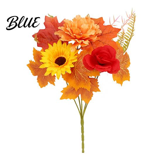 Realistic Fake Flowers for Desktop Artificial Fall Flowers Faux Silk Flower Arrangement Bouquet Reusable Botanical Arrangements Home Decor