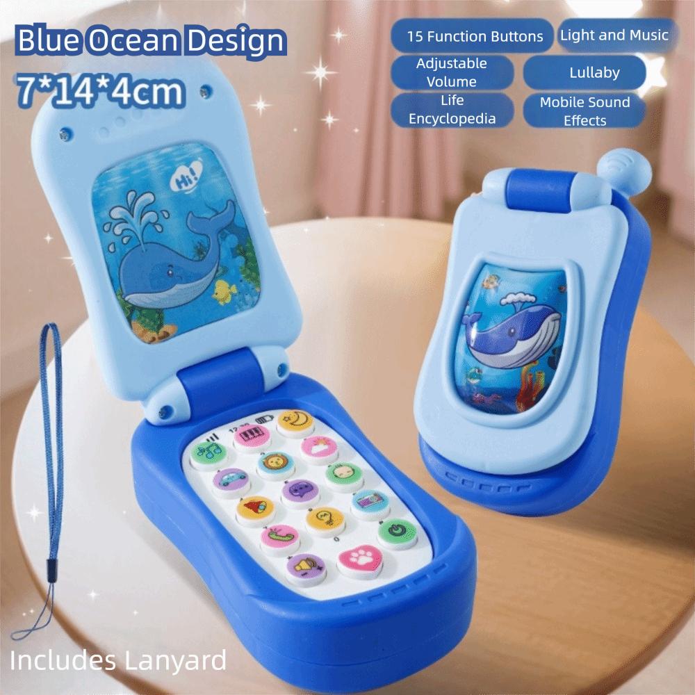 Flip Cover Simulation Flip Phone Voice Toy Music Phone Toy  Children's Day Gifts
