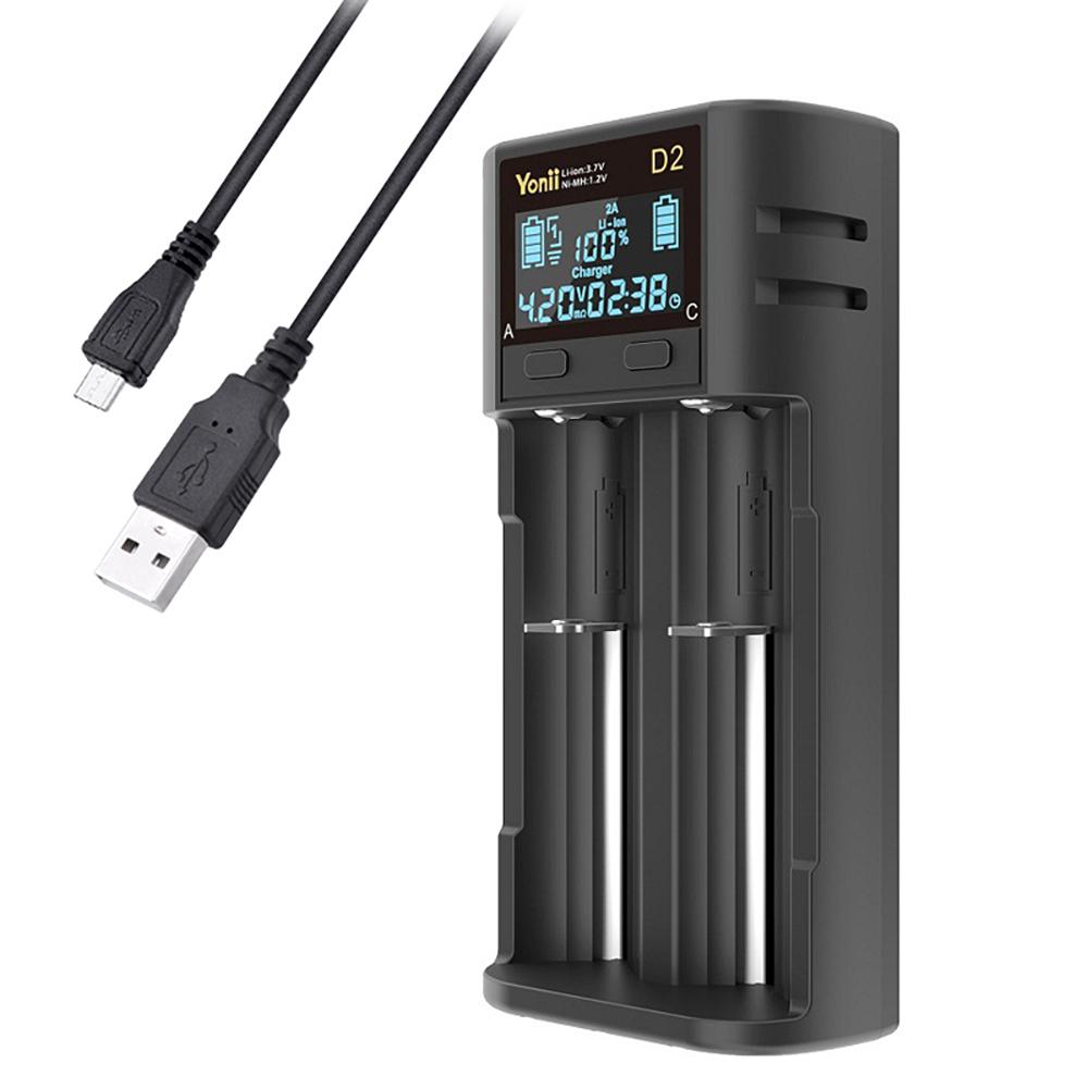 

AA / AAA Battery Charger 2 4 Slots For NiMH NiCd Li-ion 26650 18650 21700 18500 Rechargeable Batteries Universal Smart Charger