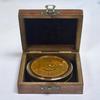 7.62 Cm Large 100 Year Calendar Compass In Wooden Box Brass,