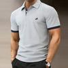 Herren-Polohemd, Design mit 3-Knopf-Kragen, Feuchtigkeitsableitendes Kurzarmhemd für Golf und Pendeln