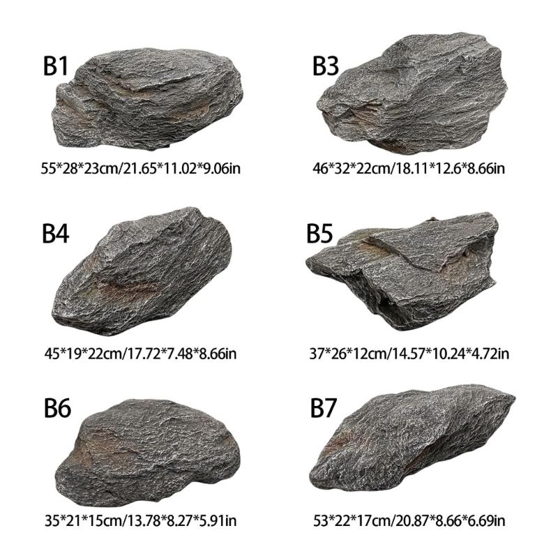 Lightweight Landscape Rocks PU Foam Fake Rocks Decorative Faux Stone Realistic Natural Texture,Easy to Install