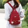 Fashion Oxford Backpack Multifunction Crossbody Bag Large Capacity Embroidery Chest Bag Waterproof Travel Bag Pack