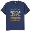 Retro I Have Two Titles Dad And Grandpa T Shirt French Texts Papa And Papy Gift Clothing 100% Cotton Soft Tee Tops EU Size