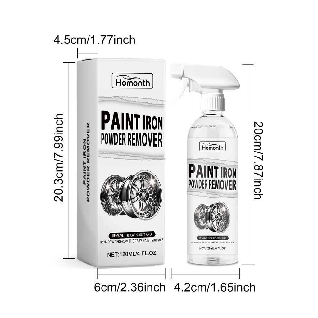 Car Wheel Rust Remover,Paint Rust Cleaner,Effective Stain Removal, Daily Maintenance, Brightening, And Gloss Maintenance Cleaner