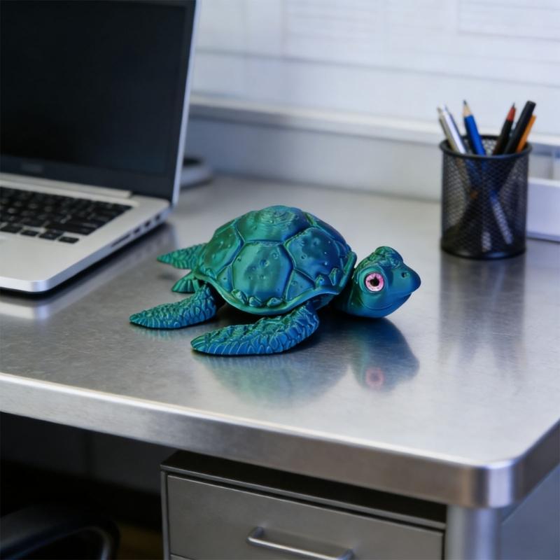 Flexible Joints Articulated Sea Turtles Fidgety Toy Sea Turtles Figurine Home Decors 3D Printed Sea Turtles Ornament