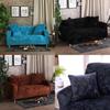 Luxurious Stretch Velvet Sofa Cover Slipcover Soft Embossing Flower Nonslip Wrinkle Resistant