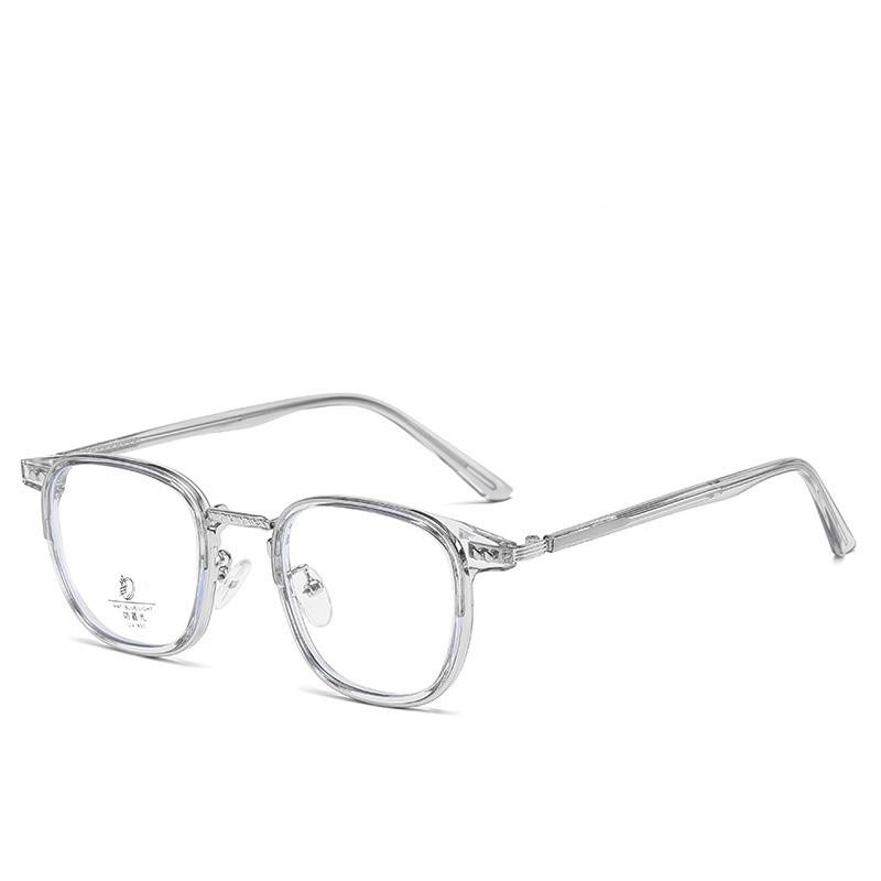 Retro Metal Tr Frame Eyeglasses With Blue Light Blocking For Men And Women