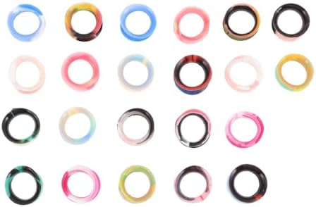 VERDANVERSE 11 Pairs Silicone Ear Tunnels 16mm, Mixed Camo Colors, Hollow Design, Comfortable To Wear, Piercing Jewelry for Women Men, Random Color