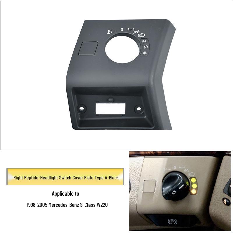 Acabamento da Tampa do Botão do Interruptor do Farol do Mercedes-Benz Classe S W220