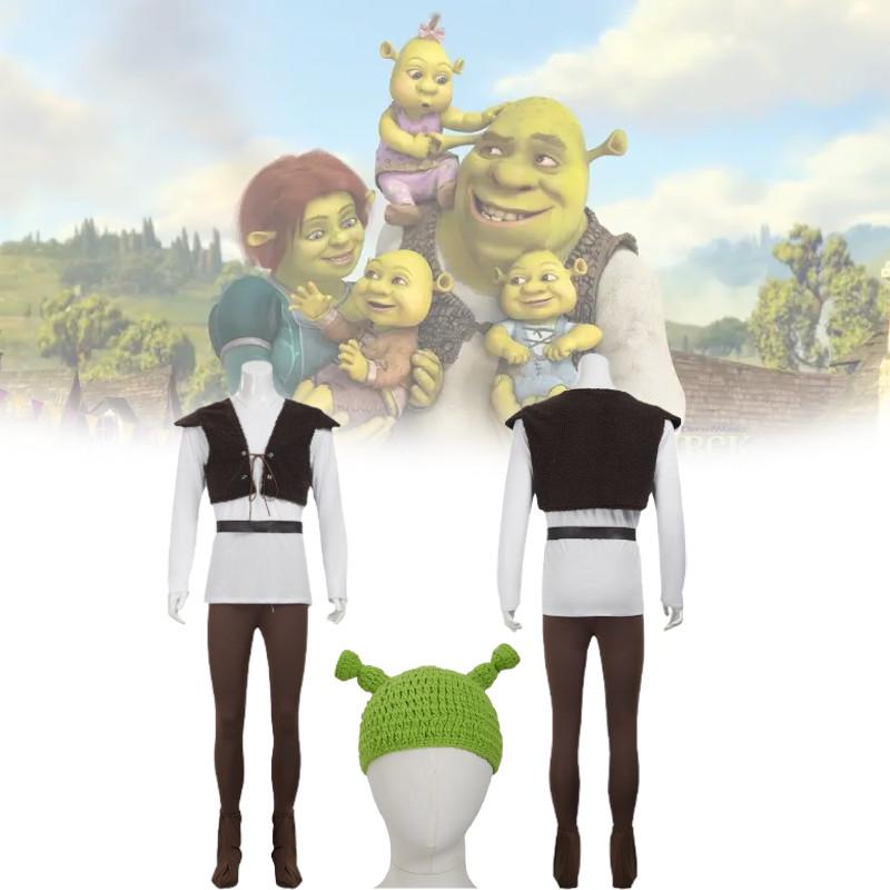 Shrek Themed Cosplay Outfit Made Of Polyester For Halloween Costume Parties