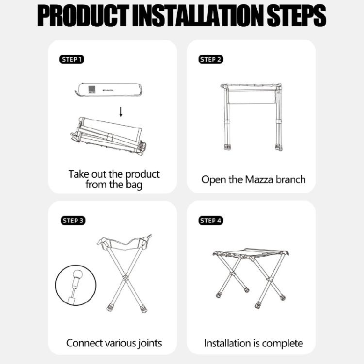 Aluminum Alloys Folding Camping Stool, Light Weight Small Fishing Stool with Carry Bag for BBQ, Hiking, Travel, Picnics