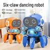 Dancing Six-Clawed Octopus Robot Toy with Lights and Music for Kids