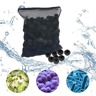 New Isolation Bag Nylon Filter Bag Black Pond Media Filter Net Bag Reusable for Aquarium Fish Tank Mesh Zip Net Bag
