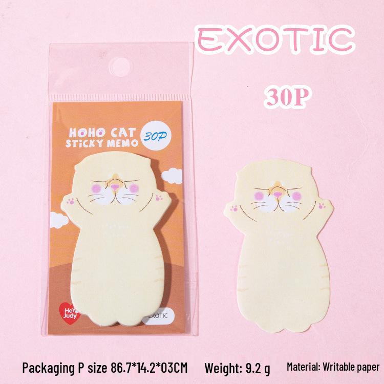 Cute Kitten Cartoon Sticky Notes Set - 8 Design Planner Memo Pads
