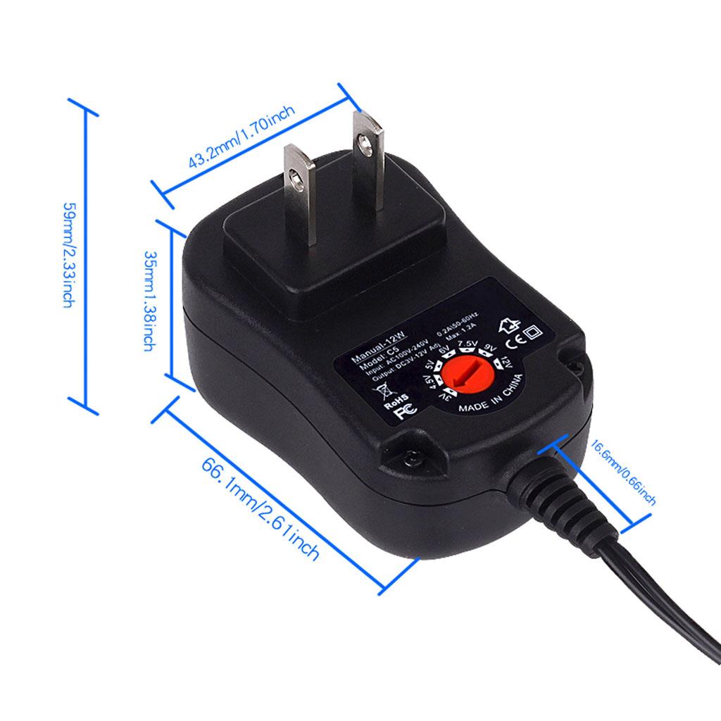 AAA Battery Eliminator US Power Supply Adjustable Voltage 3V 4.5V 6V 9V 12V Adapter Can Replace 2AAA To 8AAA Batteries