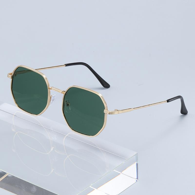 New Men'S And Women'S Metal Frame Fashionable Ultra Light Ins Plain Glasses Retro Artistic Beach Sunglasses 2400