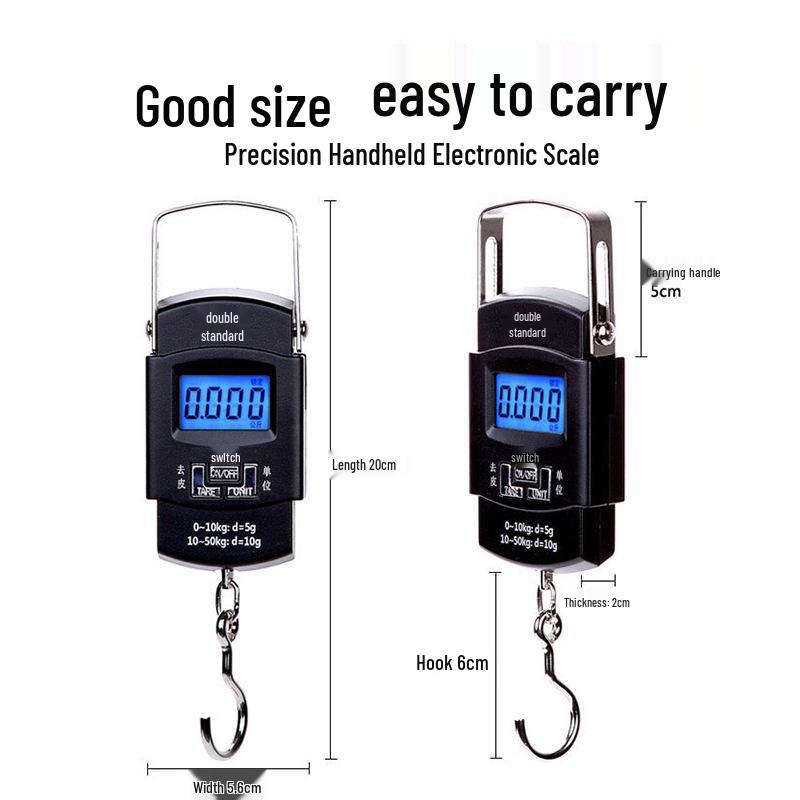 A08 50kg Mini Portable High-Precision Handheld Electronic Hanging Scale