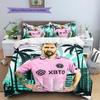 Messi Pattern Bedding Home Decoration Birthday Gift (1 * duvet cover + 2 * pillowcase, without core)