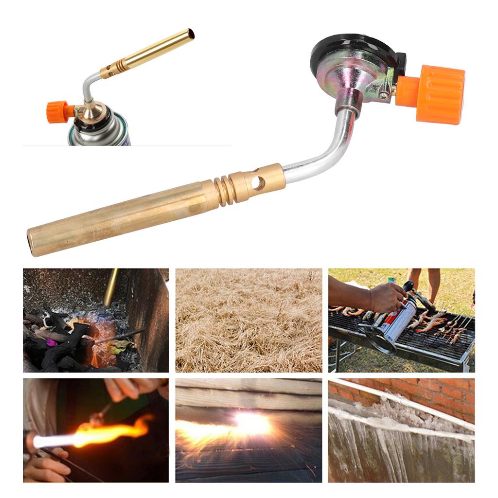 Portable Manual Ignition Outdoor Flamethrower Butagas Spray Gun for Camping Climbing